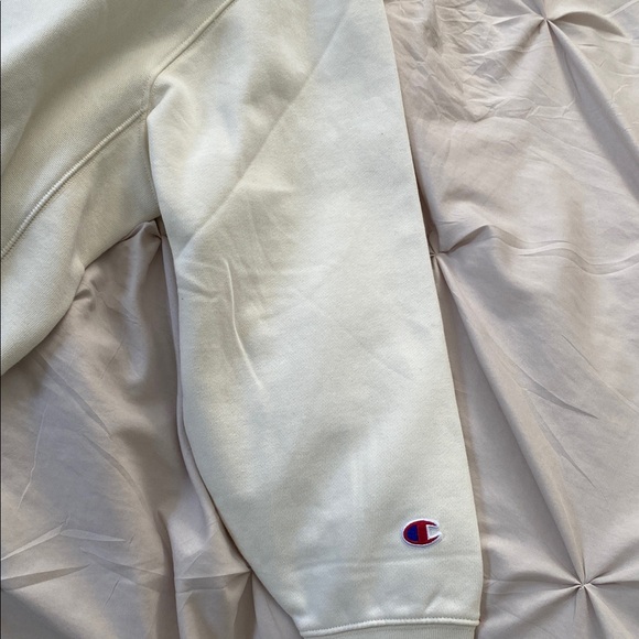 Womens Champion Cream Zip-Up Hoodie - Picture 3 of 4